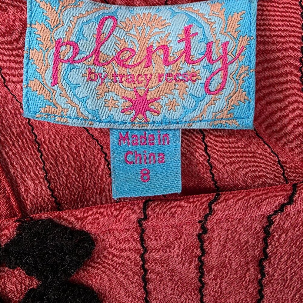 Plenty by Tracy Reese Dress 100% Silk Size 8 - Picture 6 of 9